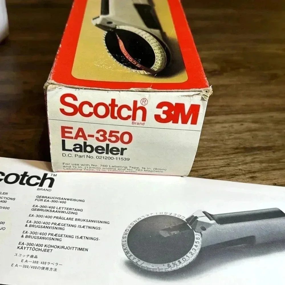 Vtg SCOTCH 3M ea-350 labeled label gun original box